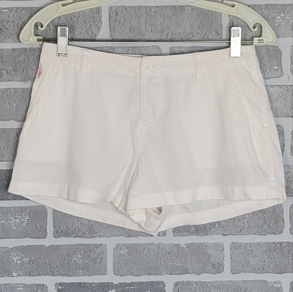 Polo Ralph Lauren Classic Chino Shorts Vintage White Derby Girls Youth Size 14